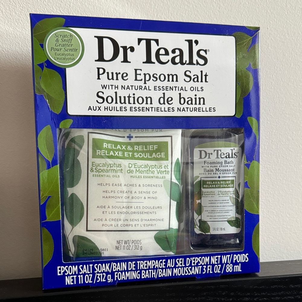 Dr Teal's Eucalyptus & Spearmint Bath Set - Green & White